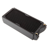 Coolgate Copper Radiator Dual 120/60mm thick/G1/4" Fillport 5x G1/4" Threads