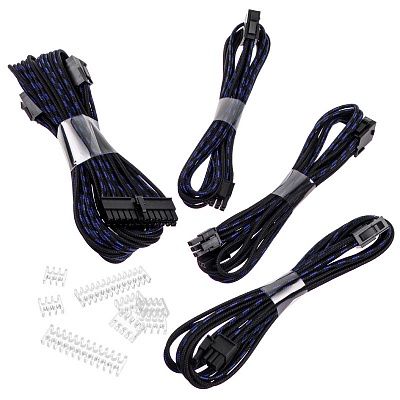 Phanteks Extension Cable Combo Pack S-Pattern - Black/Blue